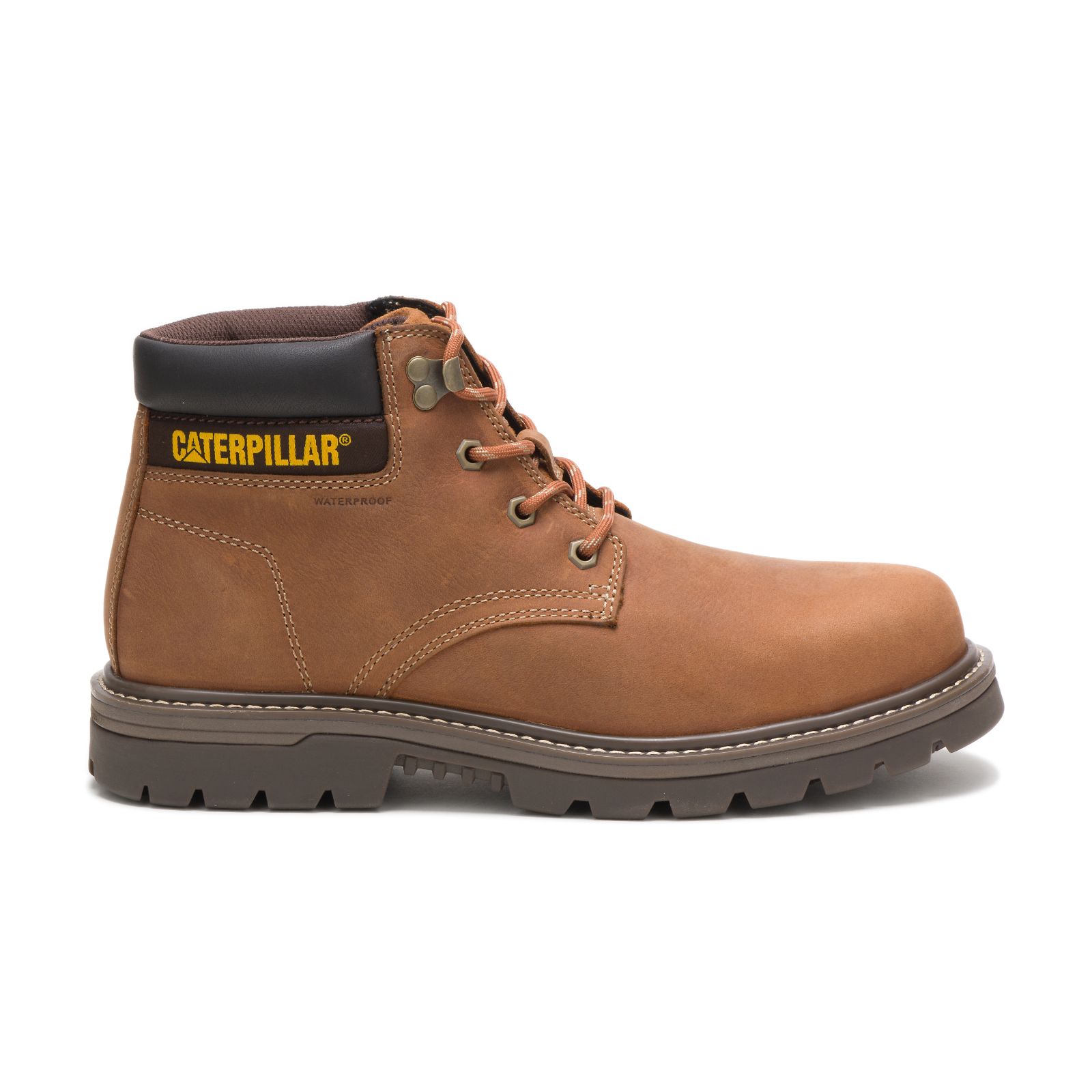 Caterpillar Boots Islamabad - Caterpillar Outbase Waterproof Steel Toe Mens Work Boots Brown (310629-BNH)
